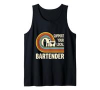 Support Your Local Bartender Retro Vintage Tank Top