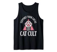 Support Your Local Cat Cult Paw Design Tank Top