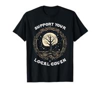 Support Your Local Coven Witch Pagan Girl Aesthetic T-Shirt