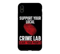Support Your Local Crime Lab Leave Your Prints Forensic Case for iPhone XS Max