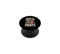 Support Your Local Crime Lab Leave Your Prints Forensics PopSockets Adhesive PopGrip