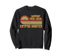 Support Your Local Cryptid Hunter Retro Paranormal Bigfoot Sweatshirt