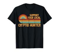 Support Your Local Cryptid Hunter Retro Paranormal Bigfoot T-Shirt