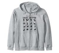 Support Your Local Cryptid Legendary Creatures Chart Zip Hoodie