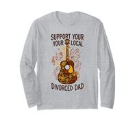 Support Your Local Divorced Dad Country Guitar Long Sleeve T-Shirt
