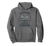Support Your Local Farmers Cattle Farmer Country Farm Life Pullover Hoodie