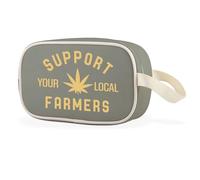 Support Your Local Farmers Clear Makeup Bag Weed Cannabis Gift Cannabis Dog Gift for Weed Lovers (Farmers Cbag EU)