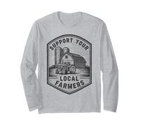 Support Your Local Farmers Markets Farming Long Sleeve T-Shirt