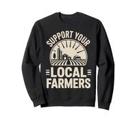Support Your Local Farmers Markets Vintage Farm Tractor Sweatshirt