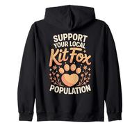 Support Your Local Kit Fox Population Zip Hoodie