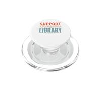 Support Your Local Library Book Lover Retro Graphic PopSockets PopGrip for MagSafe