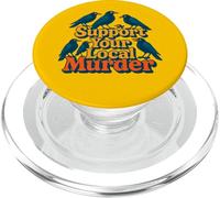 Support Your Local Murder Of Crows Funny Goth Halloween PopSockets PopGrip for MagSafe