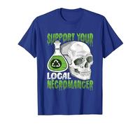 Support Your Local Necromancer Undead Design for T-Shirt, Men, Royal Blue, 3X-Large