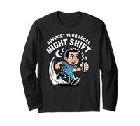 Support Your Local Nurse Running Coffee Long Sleeve T-Shirt
