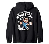 Support Your Local Nurse Running Coffee Zip Hoodie