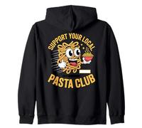 Support Your Local Pasta Club Noodle Mascot Cute Zip Hoodie