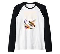 Support Your Local Pollinator Club Bee Wildflower Garden Raglan Baseball Tee
