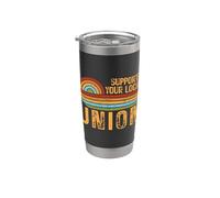 Support Your Local Union Retro Labor Pride Design Stainless Steel Insulated Tumbler