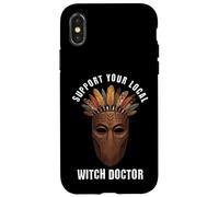 Support Your Local Witch Doctor Tribal Mask Case for iPhone X/XS
