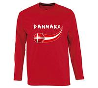 Supportershop Boys Denmark Long Sleeve T-shirt - Red, Large