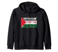 Supporting Freedom: Free Palestine Stop The Genocide Zip Hoodie