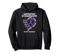 Supporting My Granddaughter Epilepsy Awareness Grandparents Pullover Hoodie