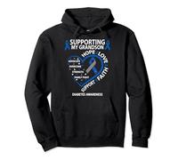Supporting My Grandson Diabetes Awareness Grandparents Pullover Hoodie