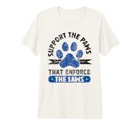 Supporting The Paws That Enforce The Laws - K9 Police Dog Premium T-Shirt