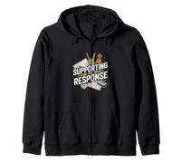 Supporting The Response Emergency Tech Operator Zip Hoodie