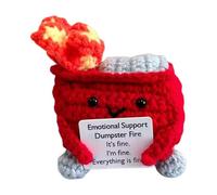 Supportive , Adorable Fire Crochet , Tiny Fire Supportive Crochet Toy, Adorable Crochet Fire Knitting Toy Desk Decor