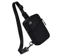 Supportive Chest Pack with Spacious Interior and Zippered Pockets Crossbody Bag for Secure Phone Wallet Storage Running Waist Bag, Black, Mass Beauty