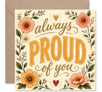 Supportive Congratulations Card - Always Proud of You - 145mm Square