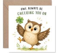 Supportive Good Luck Card, Owl Always Be Cheering You on