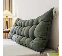 Supportive Headboard Reading Pillow - Long Backrest Cushion with Ties for Bed & Sofa - Ideal for Reading & Relaxing - Dark Grey 120x50cm - Comfort & Style