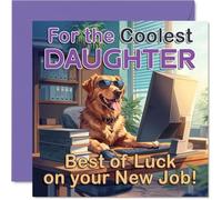 Supportive New Job Card for Daughter