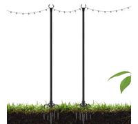 Supporto per catena luminosa - asta luminosa per terrazza e cortile | Robusto supporto per catena luminosa in metallo per esterni, per dezi da giardino e matrimonio