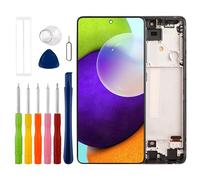 [Supports Fingerprints][with Frame] Duotipa New OLED Display Screen Digitizer Assembly for Galaxy A52 4G A525 SM-A525F SM-A525F/DS SM-A525M SM-A525M/DS LCD Diaplay with Technical Repair Tools Kit.
