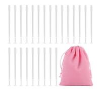 Suppository Applicator, 24 PCS Individually Wrapped Smooth Vaginal Applicator with Pink Storage Bag, Portable Disposable Pessary Applicators for Women