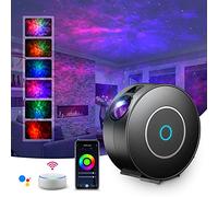 SUPPOU LED WiFi Galaxy Projector, Smart Night Light Kids Adults 3D Star Projector Light with RGB Adjustment/Voice Control/WiFi/Timer Compatible Alexa Google Assistant for Room Decor
