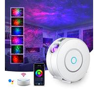 LED Alexa Star Projector Lamp Smart Night Light Kids Adults 3D Galaxy (White)