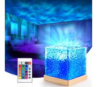 SUPPOU Ocean Wave Galaxy Projector, Night Light with Remote Control, 16 Colors Gradual Rotating Northern Lights Lamp, 30 Lighting Modes, Ideal for Bedroom/Party/Lava Lamp/Corner Lamp, etc.