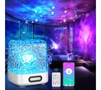 SUPPOU Ocean Wave Projector Lamp, Night Light with Bluetooth Speaker and Remote Control, 16 Colors of Galaxy Projector Sensory Lights, Perfect Choice for Room Decor, Bedroom Accessories and Gifts
