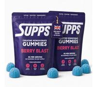 Supps Creatine Gummies 5000mg | UKs Highest Dose | 90 Gummies (30 Servings) | Lab-Tested Creatine Monohydrate | Berry Blast (Pack of 2)
