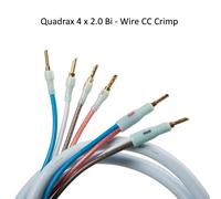 Supra Cables Speaker Cable Quadrax 4 x 2.0 Bi-Wire CC Crimp 1 Pair 2.0 m