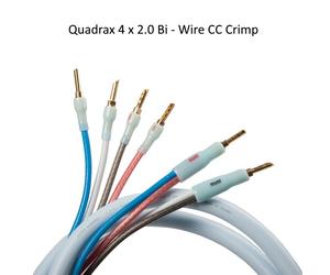 Supra Cables Speaker Cable Quadrax 4 x 2.0 Bi - Wire CC Crimp 1 Pair 4.0 m