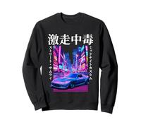Supra Kanji Synthwave - JDM 90s Tuner Car Supra Sweatshirt