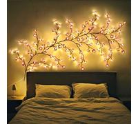 SUPRBIRD Cherry Blossom String Lights,Pink Fairy Lights,96 LED Cherry Blossom Branch Decor with Remote, 8 Lighting Modes & Timer, Bendable Branches for Bedroom Wall Decoration
