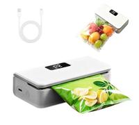 SUPRBIRD Portable Mini Bag Sealer,Foil Sealer,LED Display & 6 Heat Settings, Magnetic Back with Hidden Cutter, USB-C Rechargeable,Suitable for storing food in the kitchen