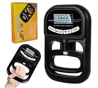 SUPRBIRD Rechargeable Hand Grip Strength Tester, 180kg Digital Dynamometer with LCD Display & 19 User Memory, Adjustable Grip Trainer,Digital Hand Grip Trainer for Athletes, Home and School Fitness
