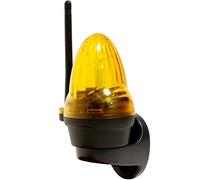 Supreform IP54 Weatherproof 12V-240V AC/DC Universal LED Flashing Warning Light Alarm Lamp for Gate Opener and Garage Door Opener with Yellow Signal, High-Brightnes Light